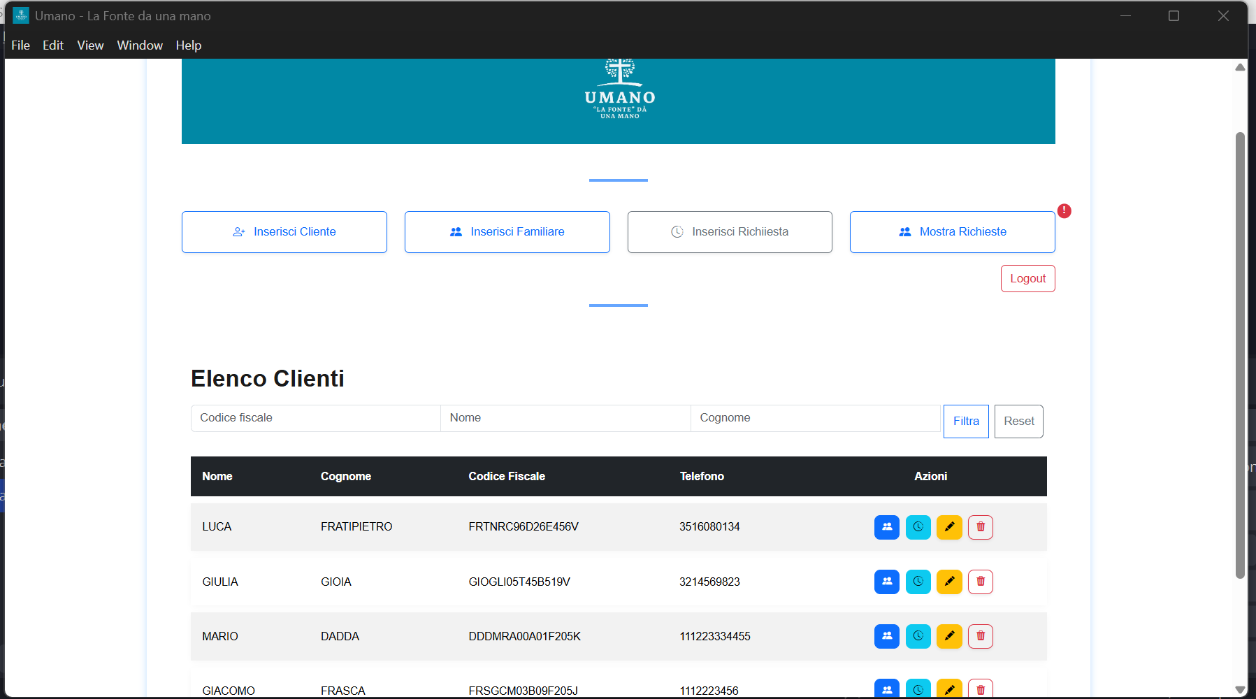 Gestionale Tracciabilità