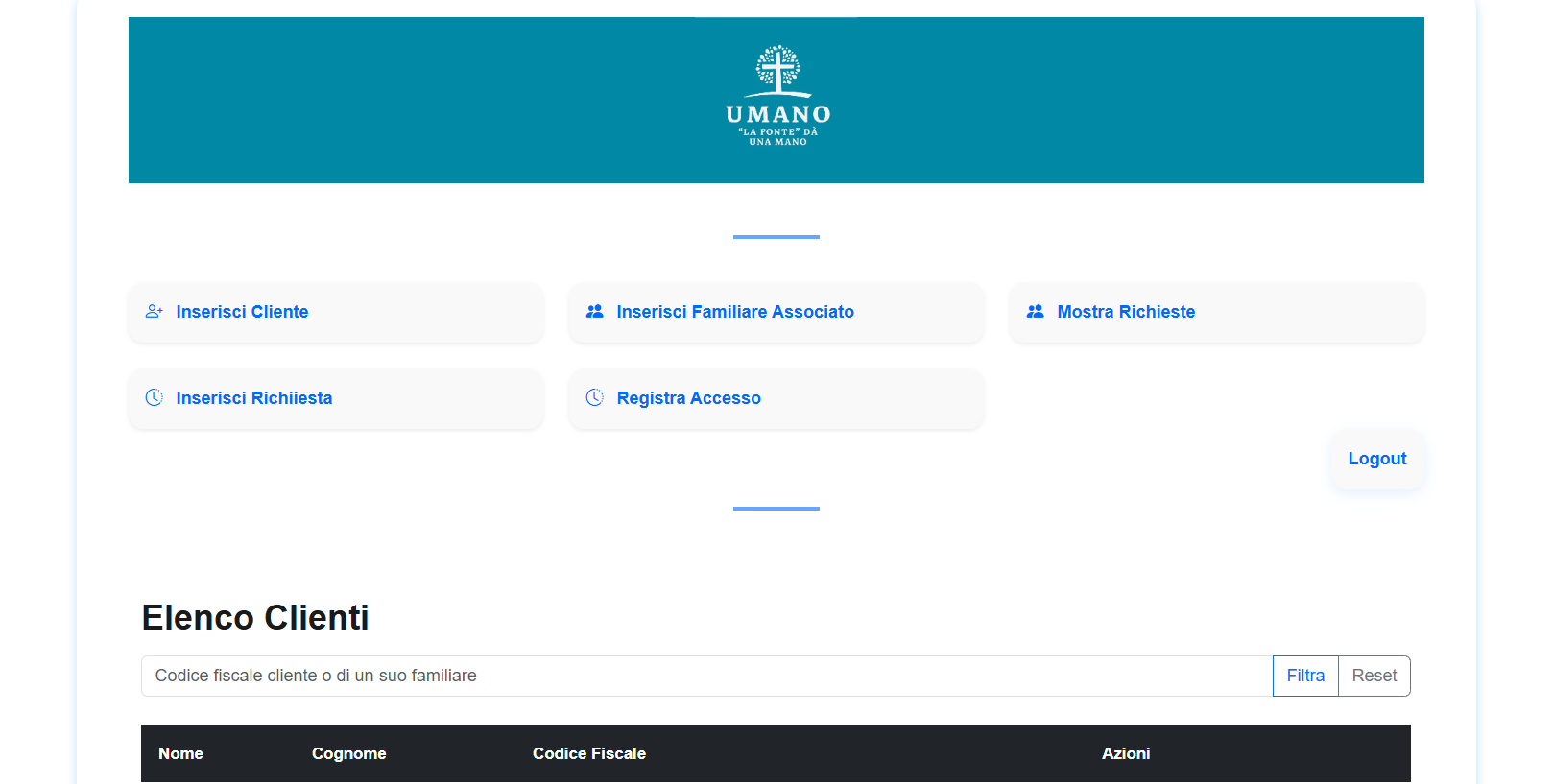 Sistema Gestionale Umano
